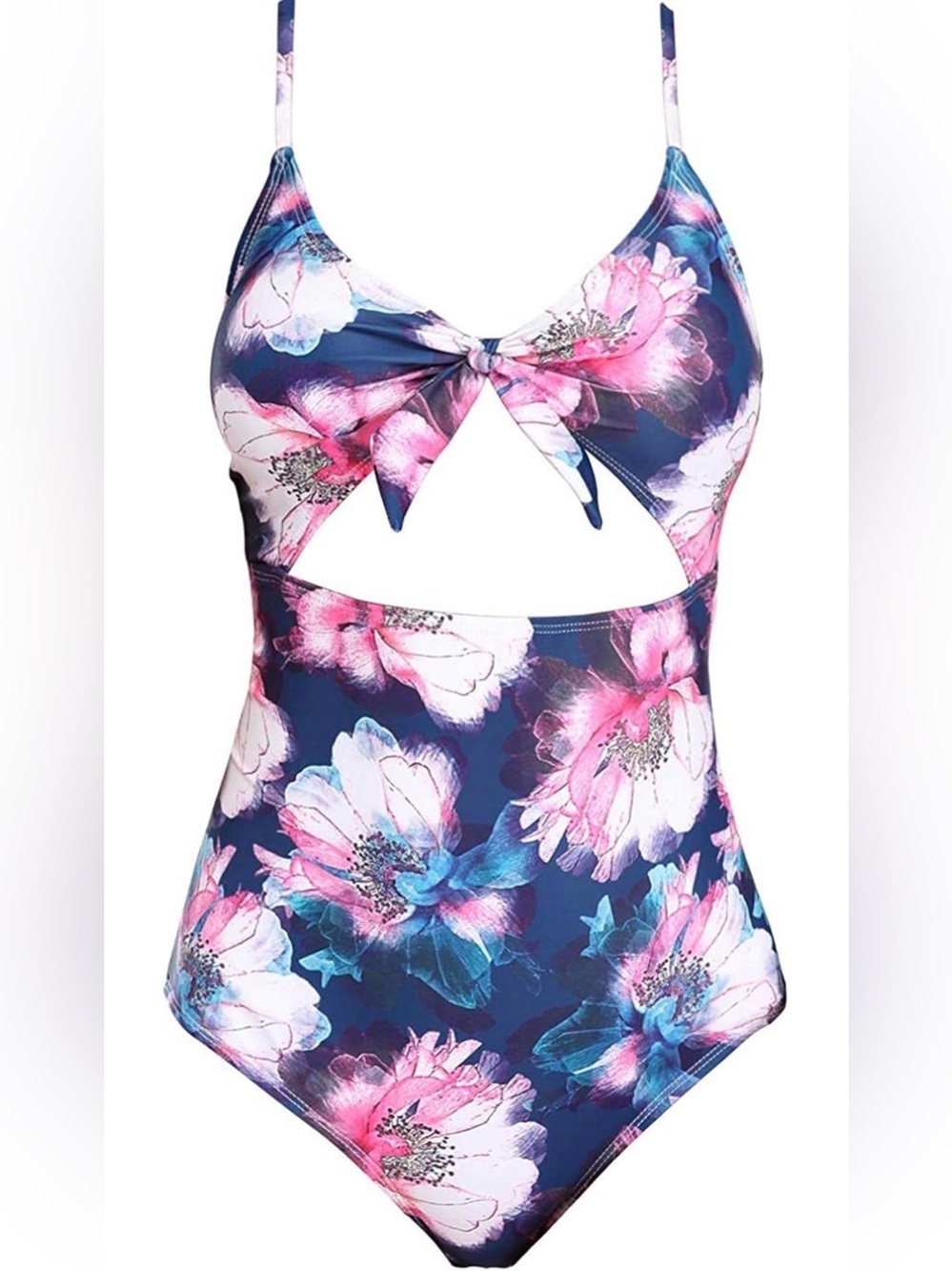 Women One Piece Swimsuit V-Neck Swimwear Slimming Monokini Bathing Suit - Picture 5 of 10